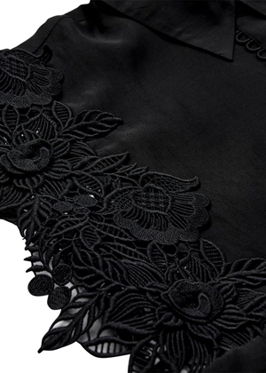 Molly 3D lace skjorte top Sort Copenhagen Muse 